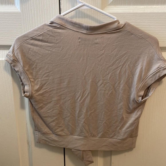 Urban outfitters Beige tie front crop top - Picture 4 of 4
